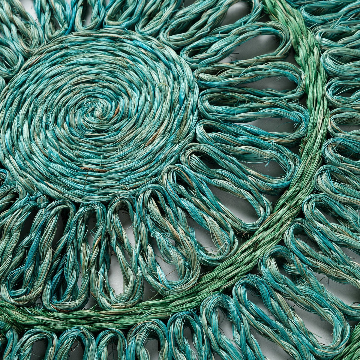 Loopy Straw Placemats – Emerald (Set of 4)