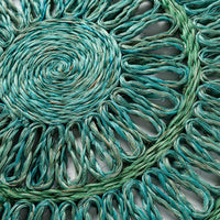 Loopy Straw Placemats – Emerald (Set of 4)
