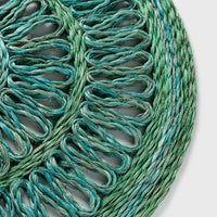 Loopy Straw Placemats – Emerald (Set of 4)