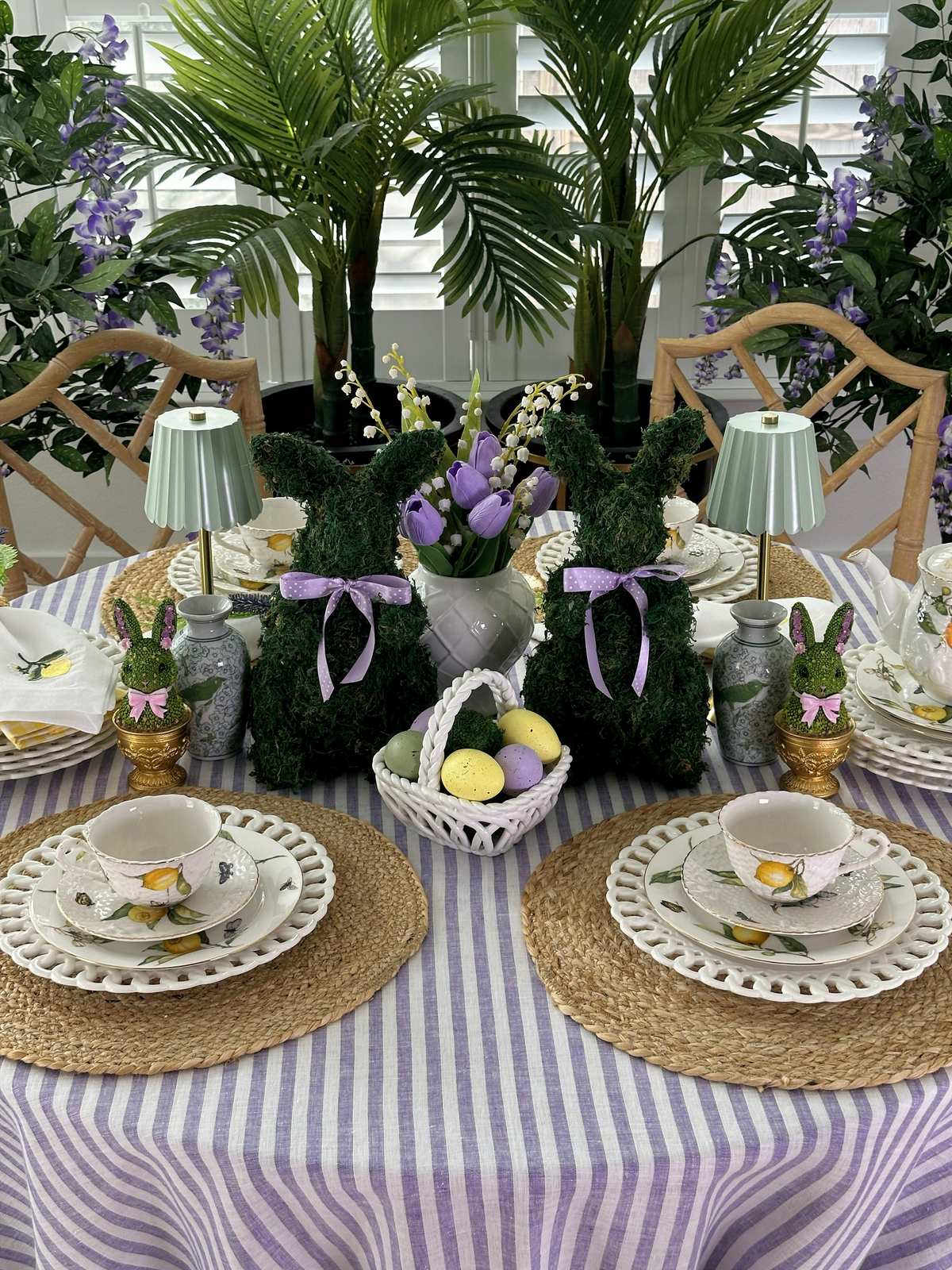 Yellow Gingham Cotton Dinner Napkin Set – Set of 2