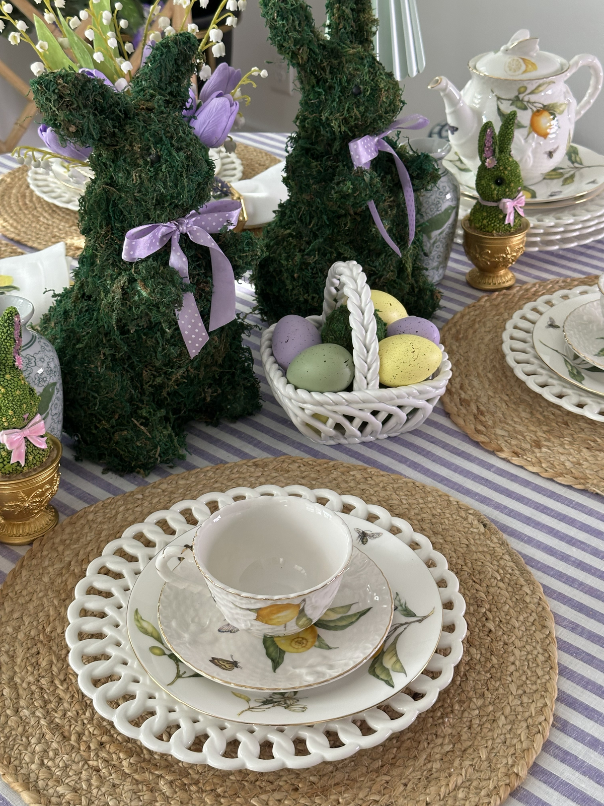Hand Woven Easter Basket – White