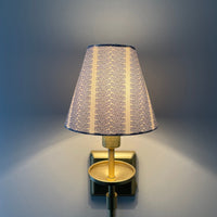 Blue Striped Sconce Shade in Dottie