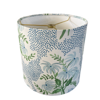 Blue Floral Lampshade in Pearl's Bouquet (Various Sizes)