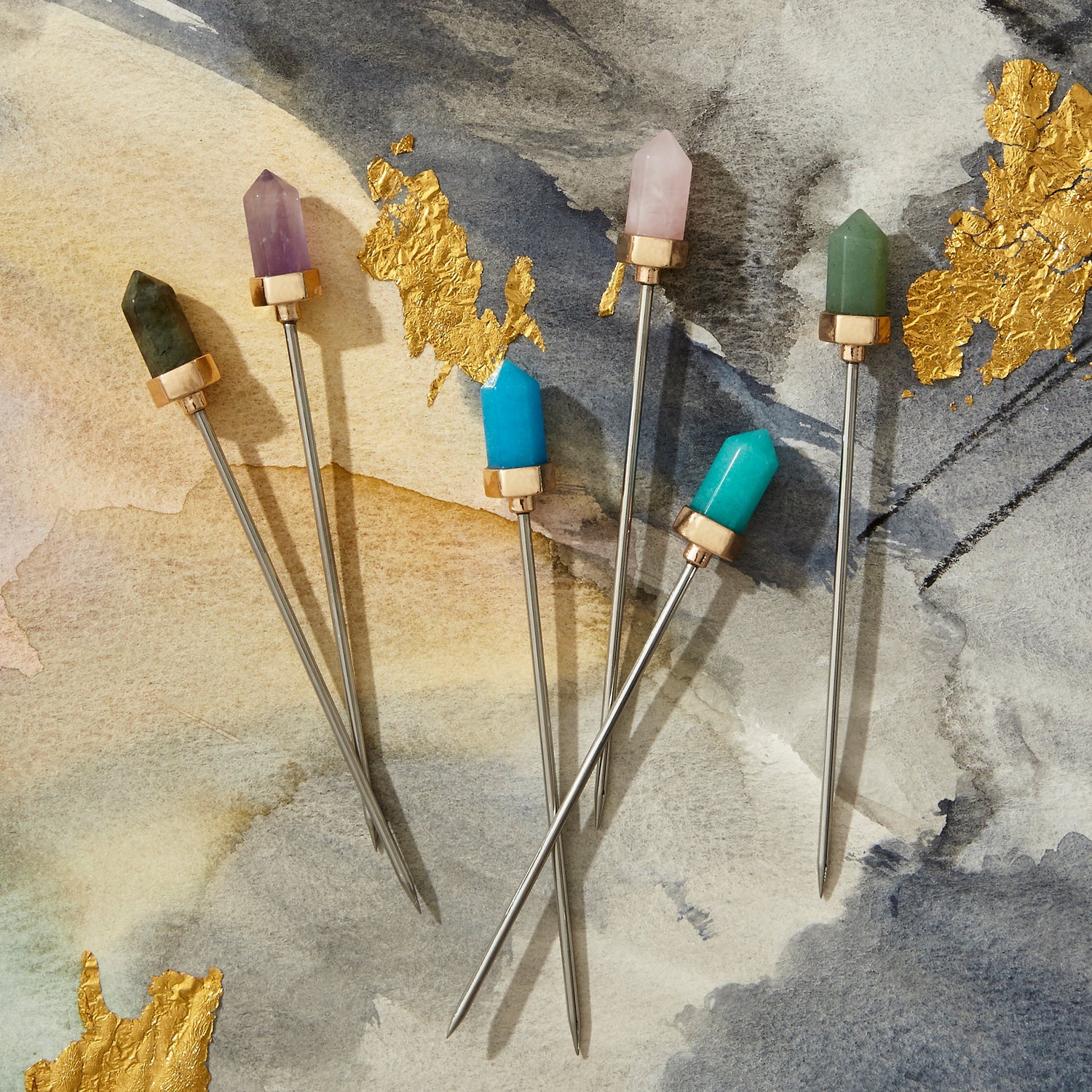 Quartz Cocktail Picks – Set of 6