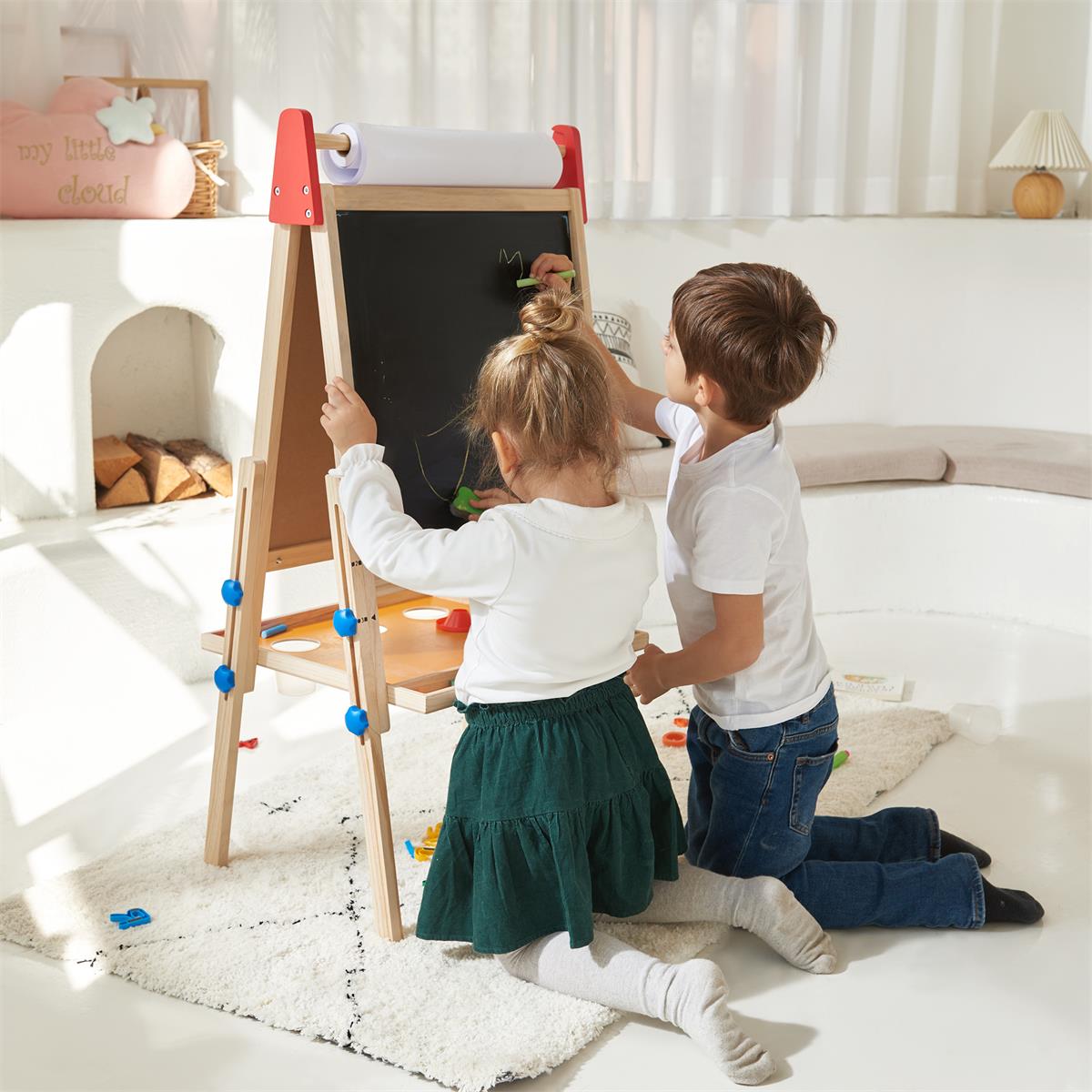 3-in-1 Art Easel & Paper Roll Set
