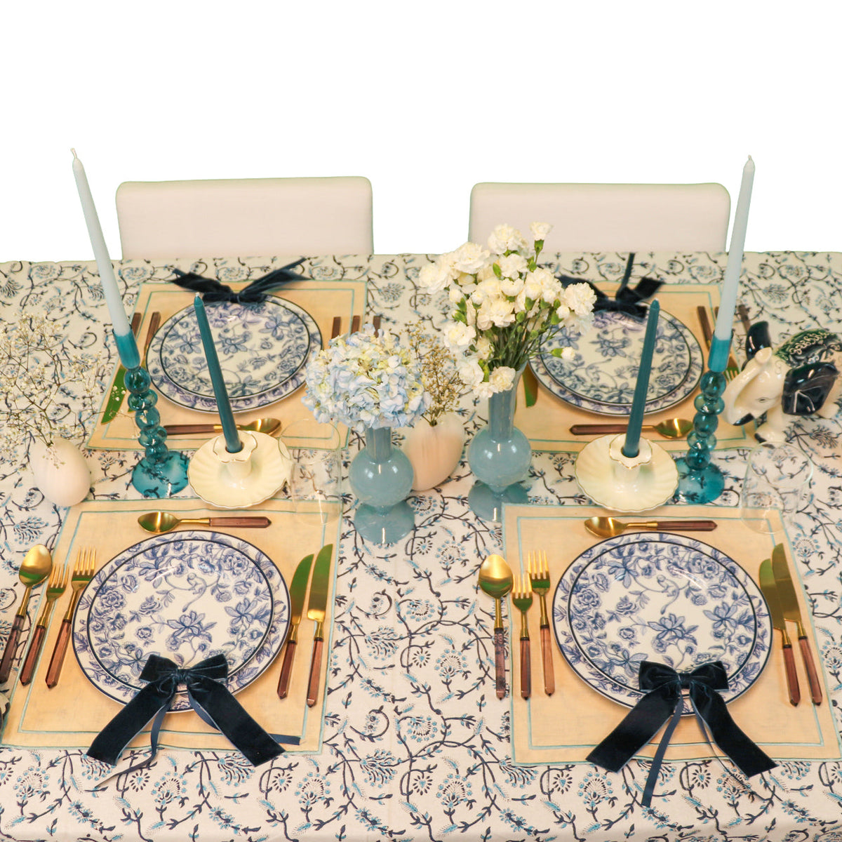 Eleanor Royal Blue Tablecloth (various sizes)