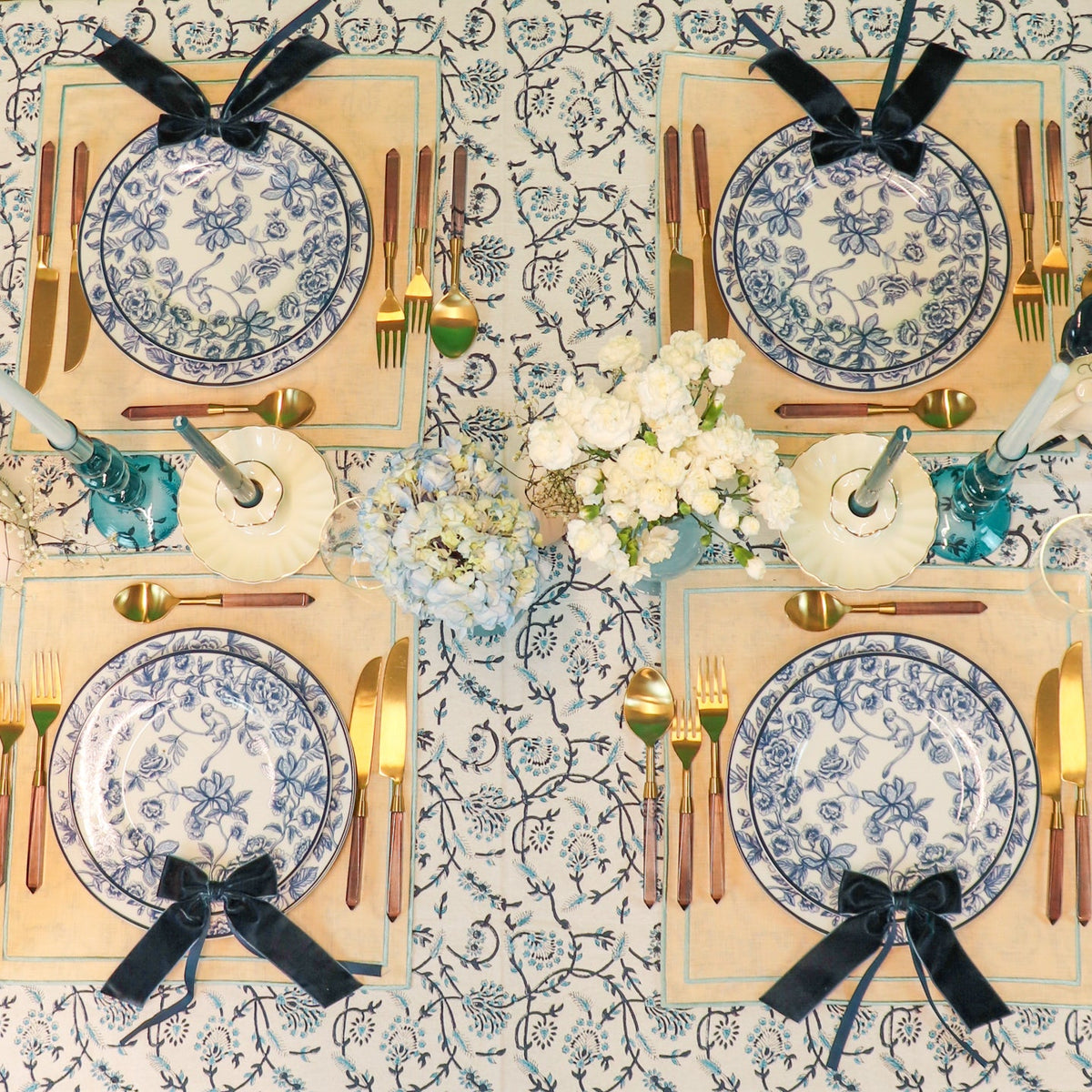 Eleanor Royal Blue Tablecloth (various sizes)
