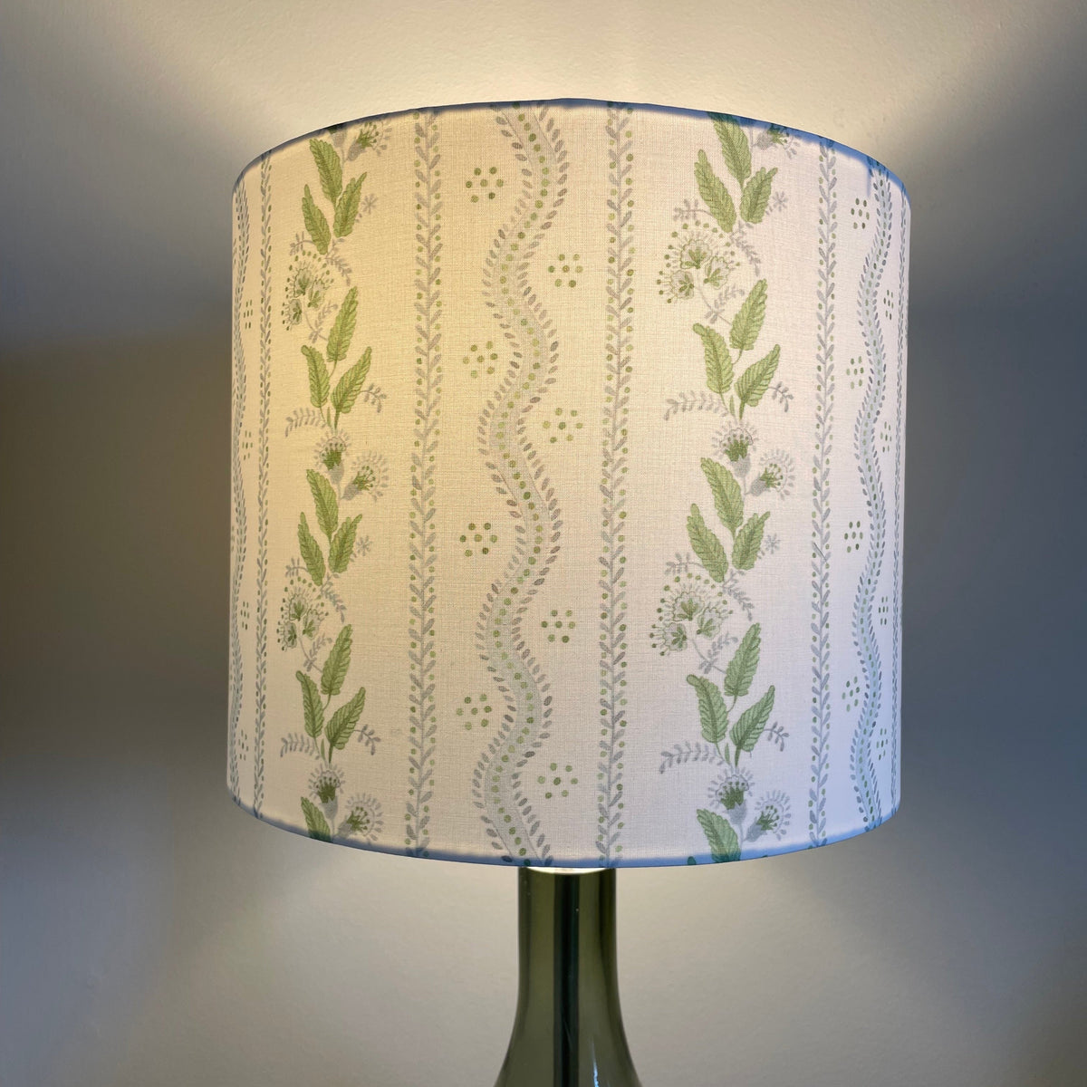 Blue and Green Lampshade in Emma Stripe (Various Sizes)