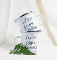 Metal Campfire Mugs 18oz (Various Quotes)