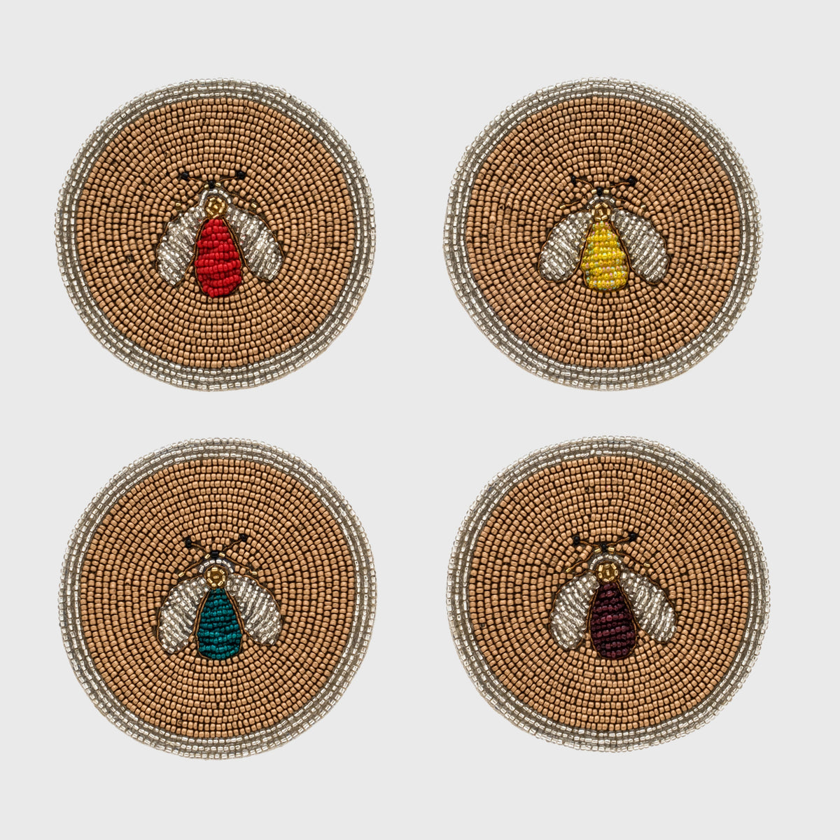 Sparkle Bee Coasters – Set of 4