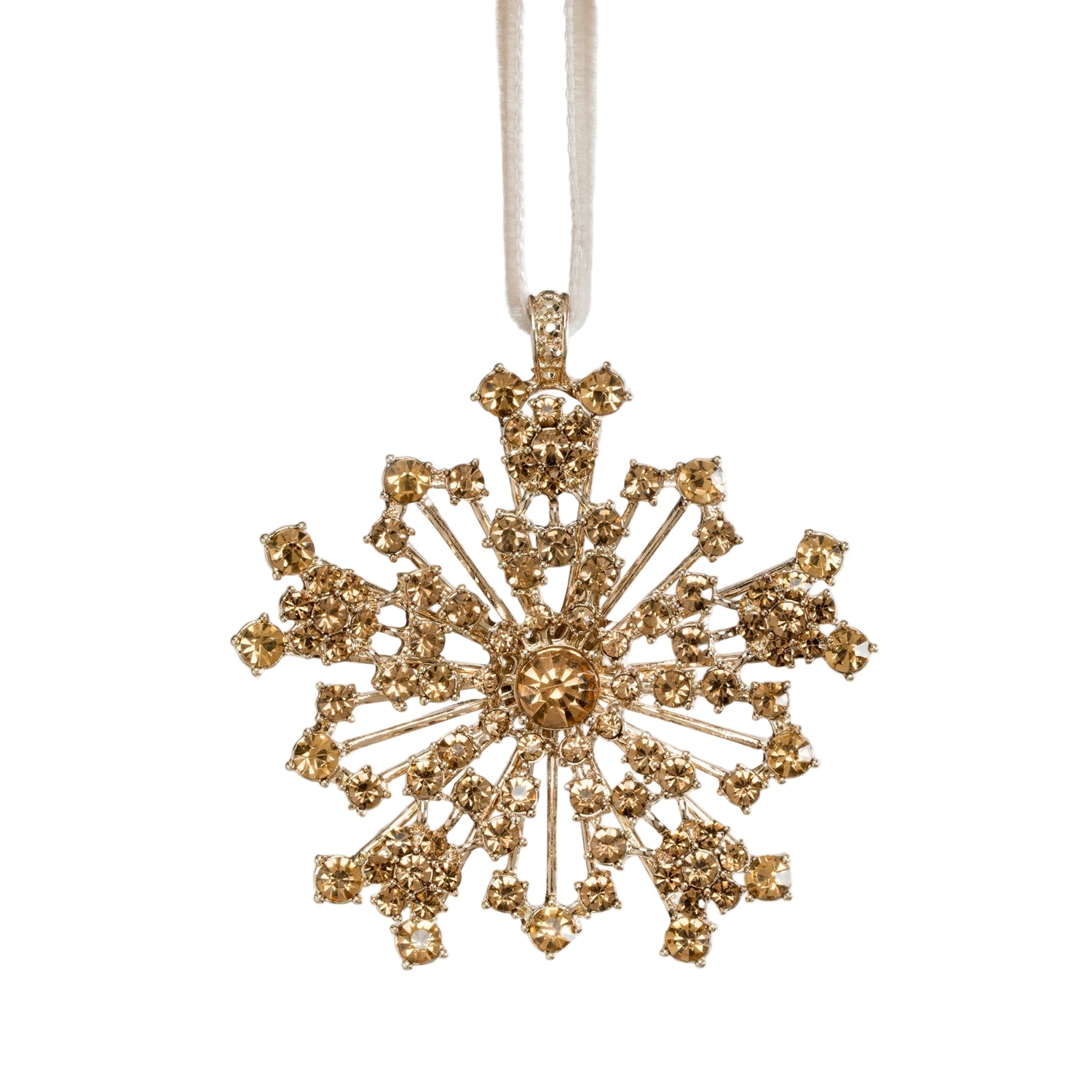 Sparkle Snowflake Ornament, Topaz