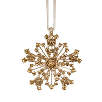 Sparkle Snowflake Ornament, Topaz