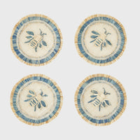 Bee Straw Coasters – Set of 4