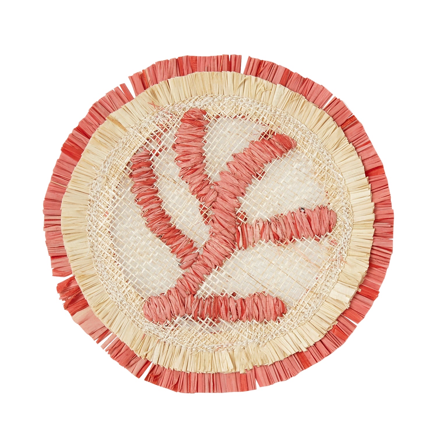 Coral Straw Coasters – Set of 4