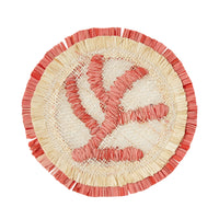 Coral Straw Coasters – Set of 4