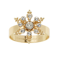 Classic Snowflake Skinny Napkin Rings – Crystal (Set of 4)