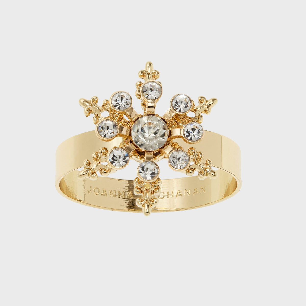 Classic Snowflake Skinny Napkin Rings – Crystal (Set of 4)