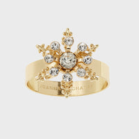 Classic Snowflake Skinny Napkin Rings – Crystal (Set of 4)