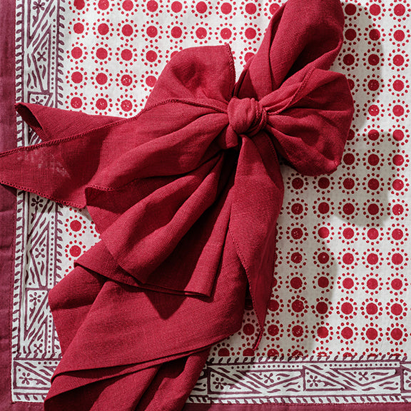 Dot Print Tablecloth – Red