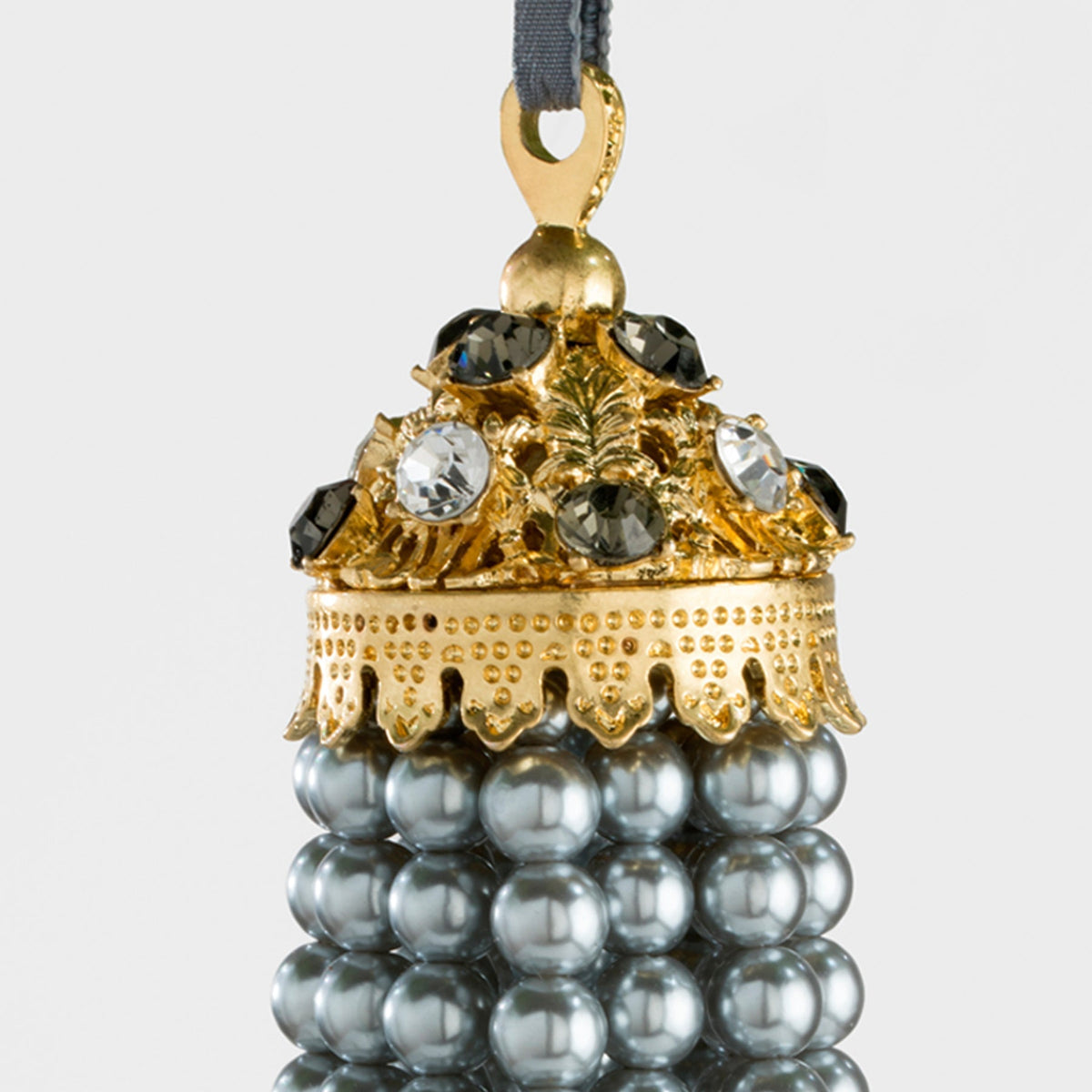 Hanging Ornament Pearl Tassel, Grey