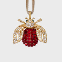 Sparkle Bee Ruby Hanging Ornament