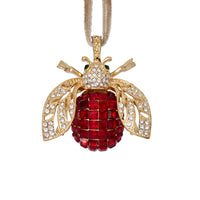 Sparkle Bee Ruby Hanging Ornament
