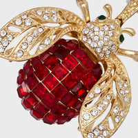 Sparkle Bee Ruby Hanging Ornament