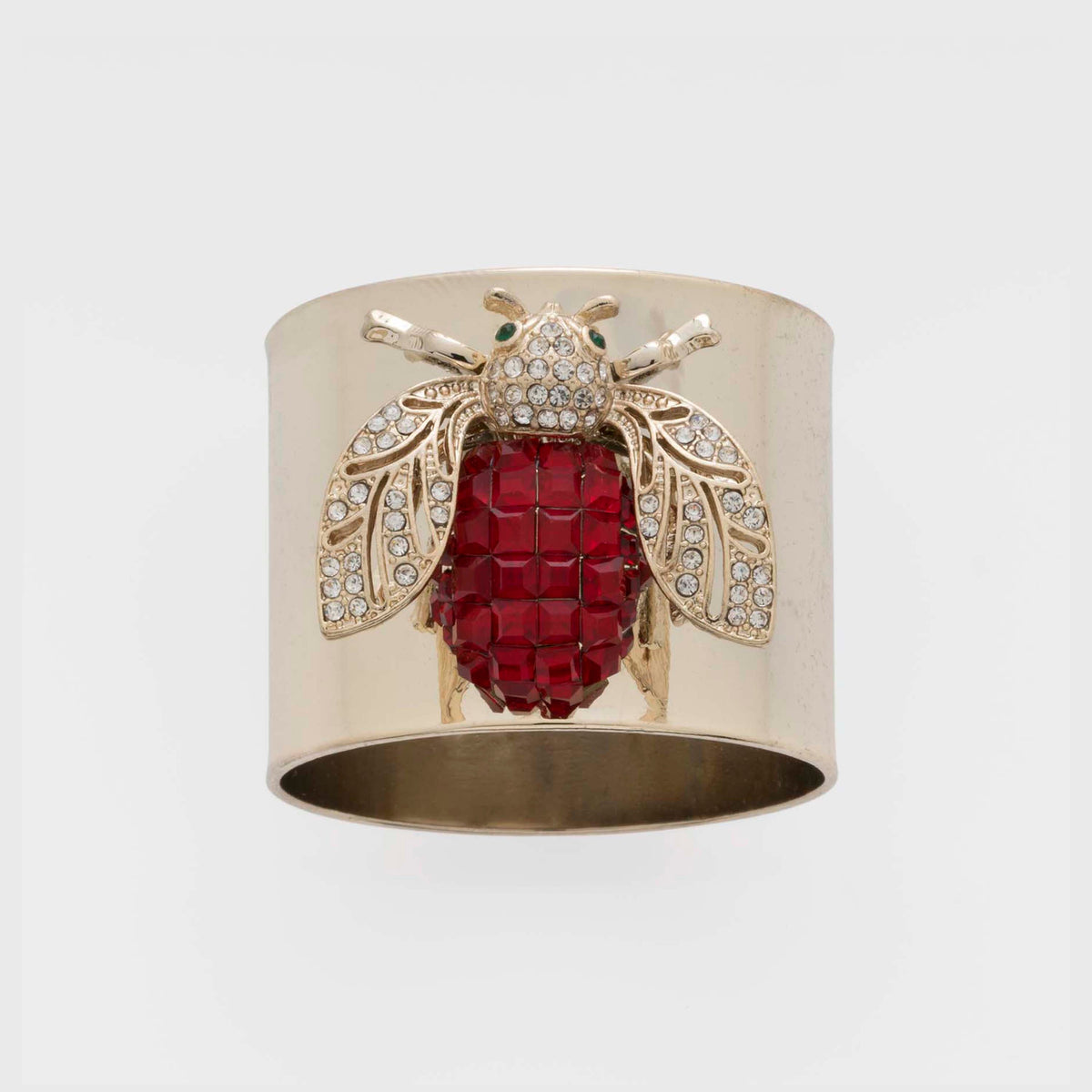 Sparkle Bee Napkin Rings – Ruby (Set of 2)