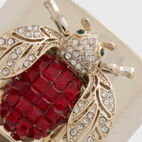 Sparkle Bee Napkin Rings – Ruby (Set of 2)