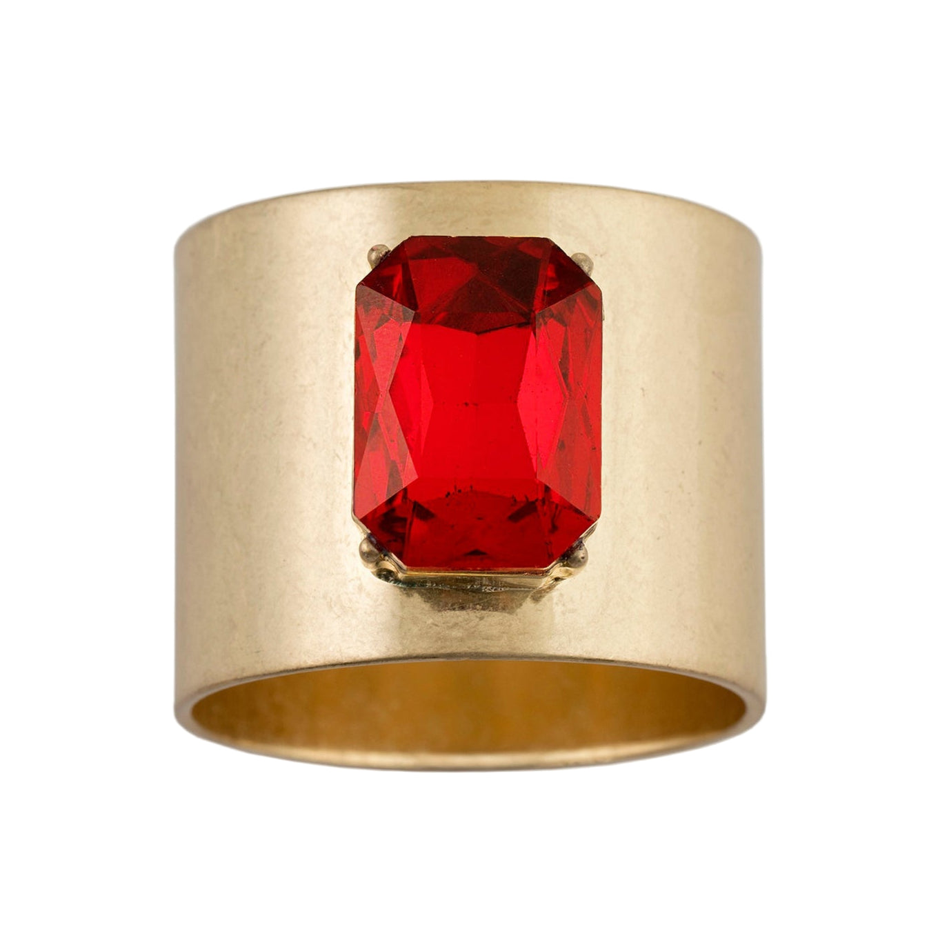 Single Gem Napkin Rings – Bright Red (Set of 2)