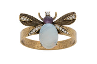 Etched Wing Bug Skinny Napkin Rings – Agate (Set of 4)