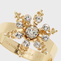 Classic Snowflake Skinny Napkin Rings – Crystal (Set of 4)