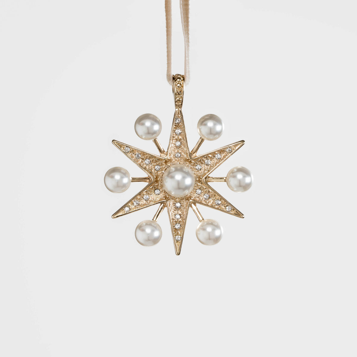 Sputnik Pearl Star Hanging Ornament