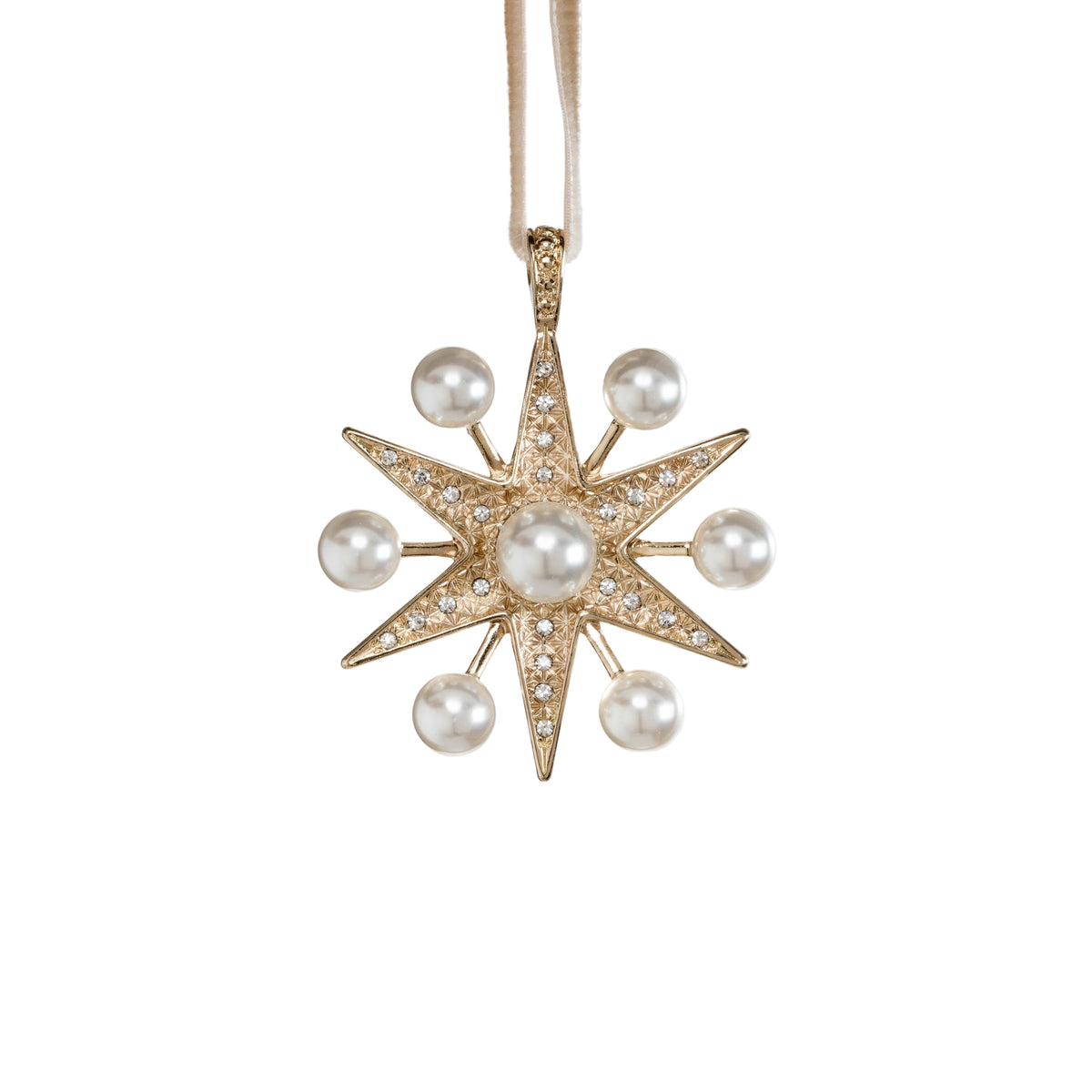 Sputnik Pearl Star Hanging Ornament