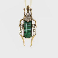 Jeweled Insect Hanging Ornament, Ruby and Emerald