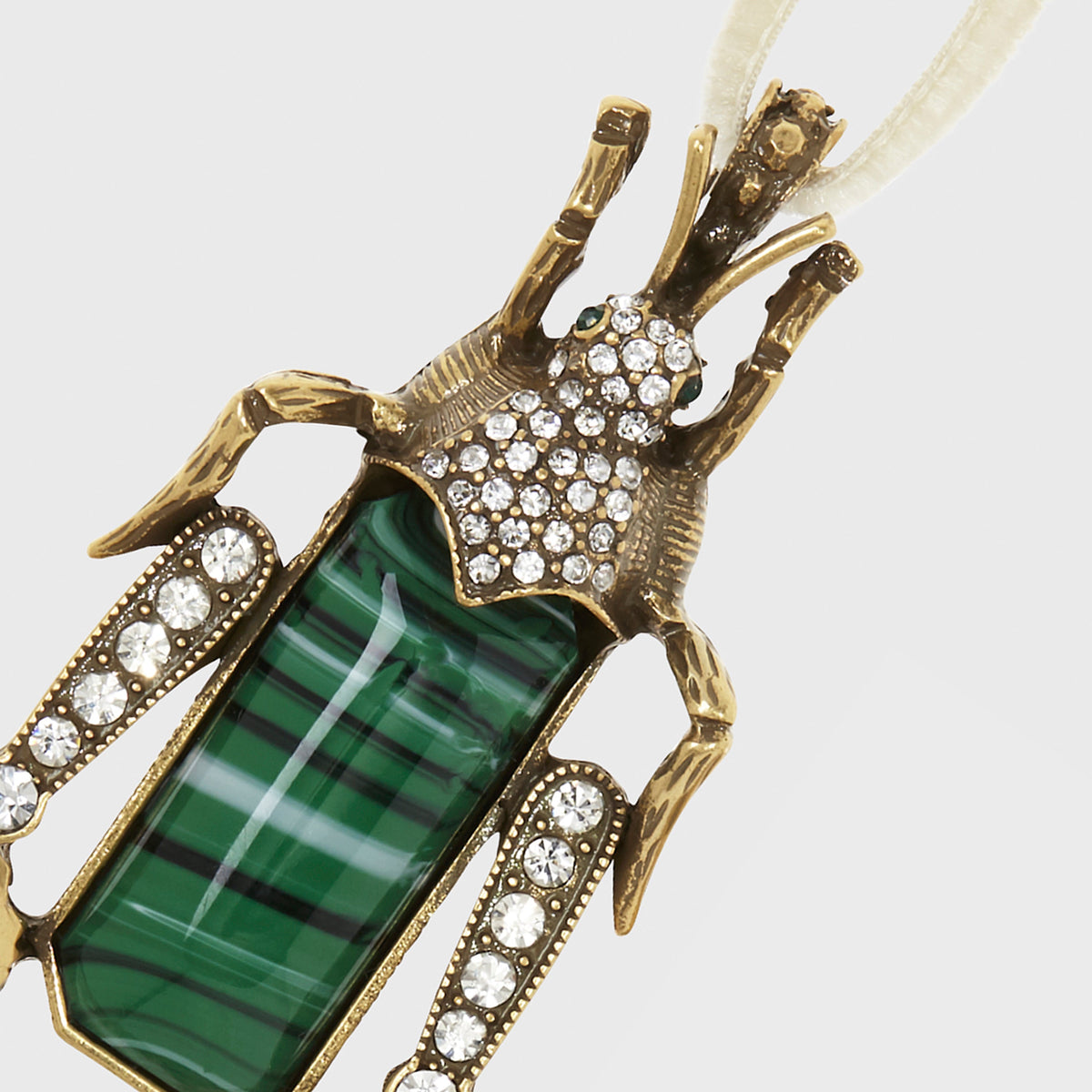 Jeweled Insect Hanging Ornament, Ruby and Emerald