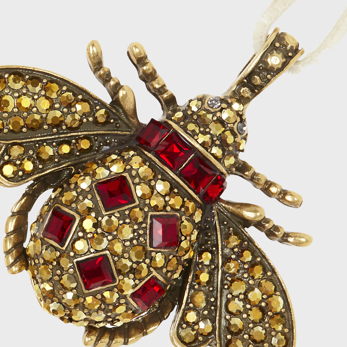 Jeweled Insect Hanging Ornament, Ruby and Emerald