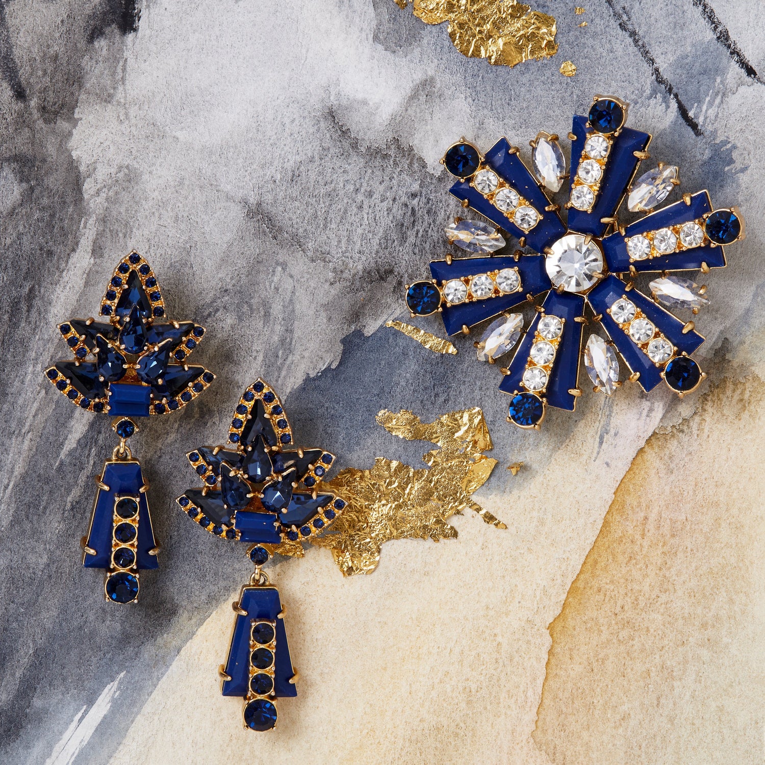 Starburst Earrings – Lapis Lazuli