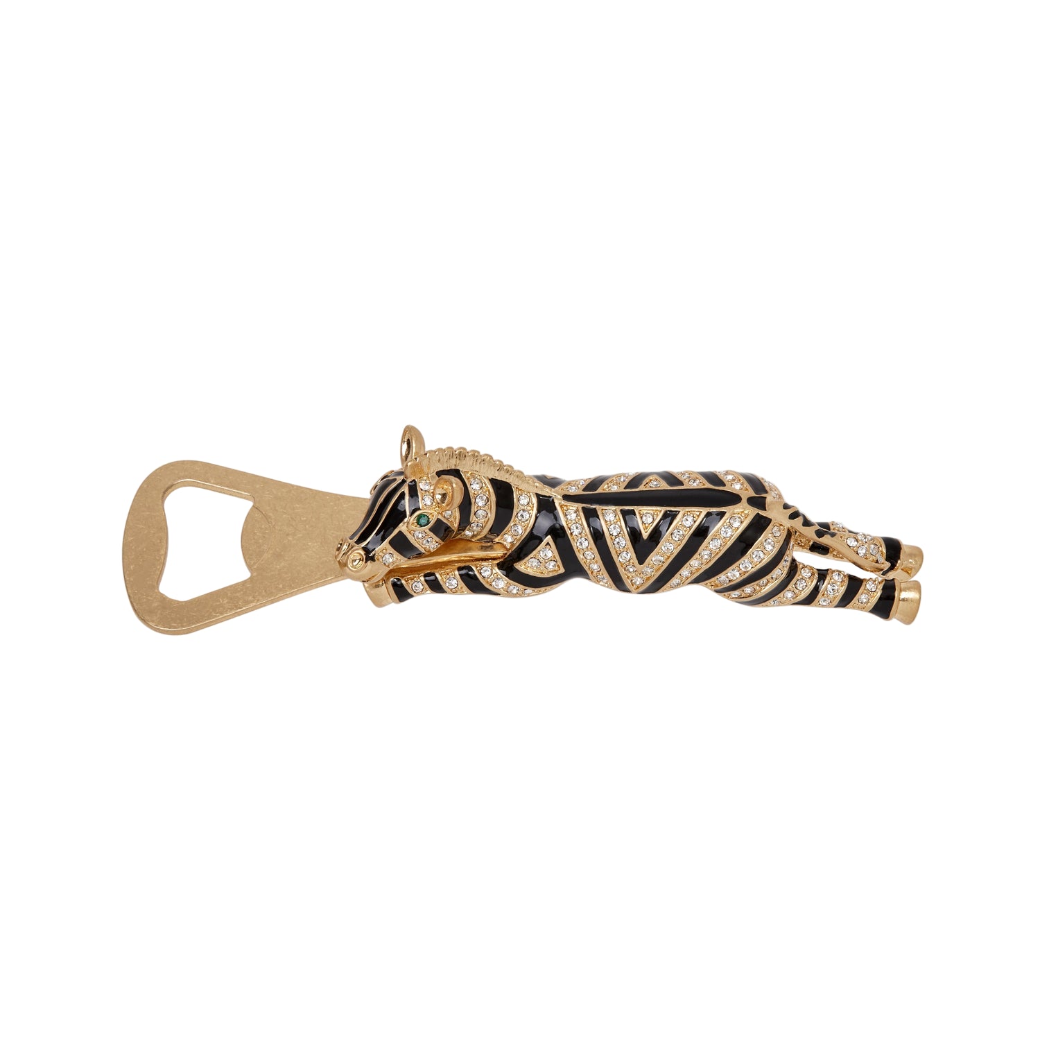 Zebra Bottle Opener with Crystals