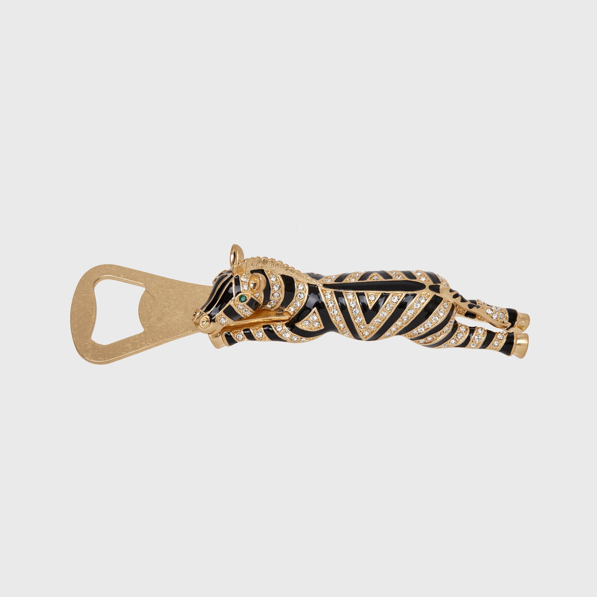 Zebra Bottle Opener with Crystals