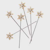 Snowflake Cocktail Picks – Crystal (Set of 6)