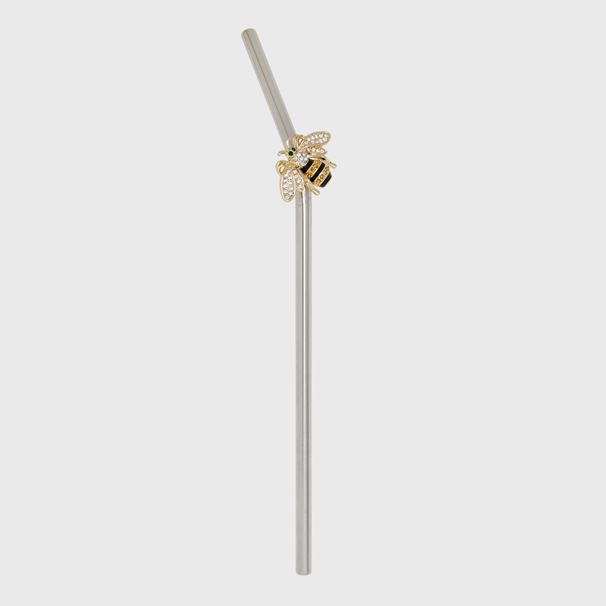 Stripey Bee Metal Straws – Set of 4