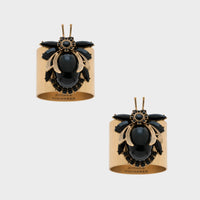Vintage Bug Napkin Rings – Black (Set of 2)