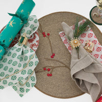 Grasshopper Napkin Rings – Faux Malachite (Set of 2)