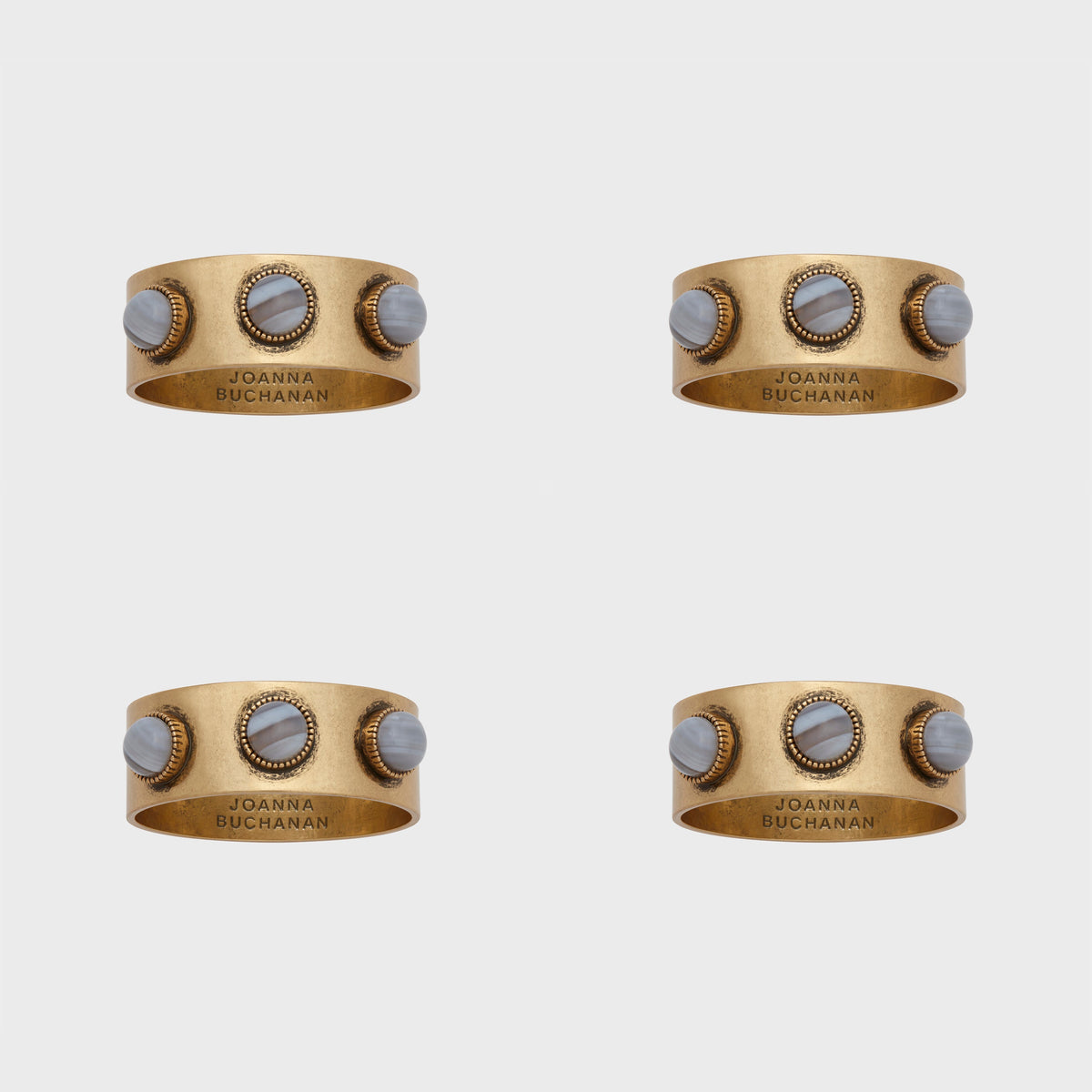 Cabochon Napkin Rings – Agate (Set of 4)