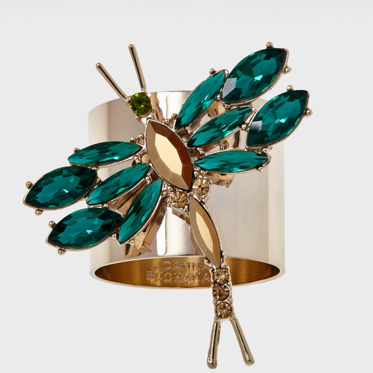 Dragonfly Napkin Rings – Emerald (Set of 2)