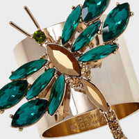 Dragonfly Napkin Rings – Emerald (Set of 2)