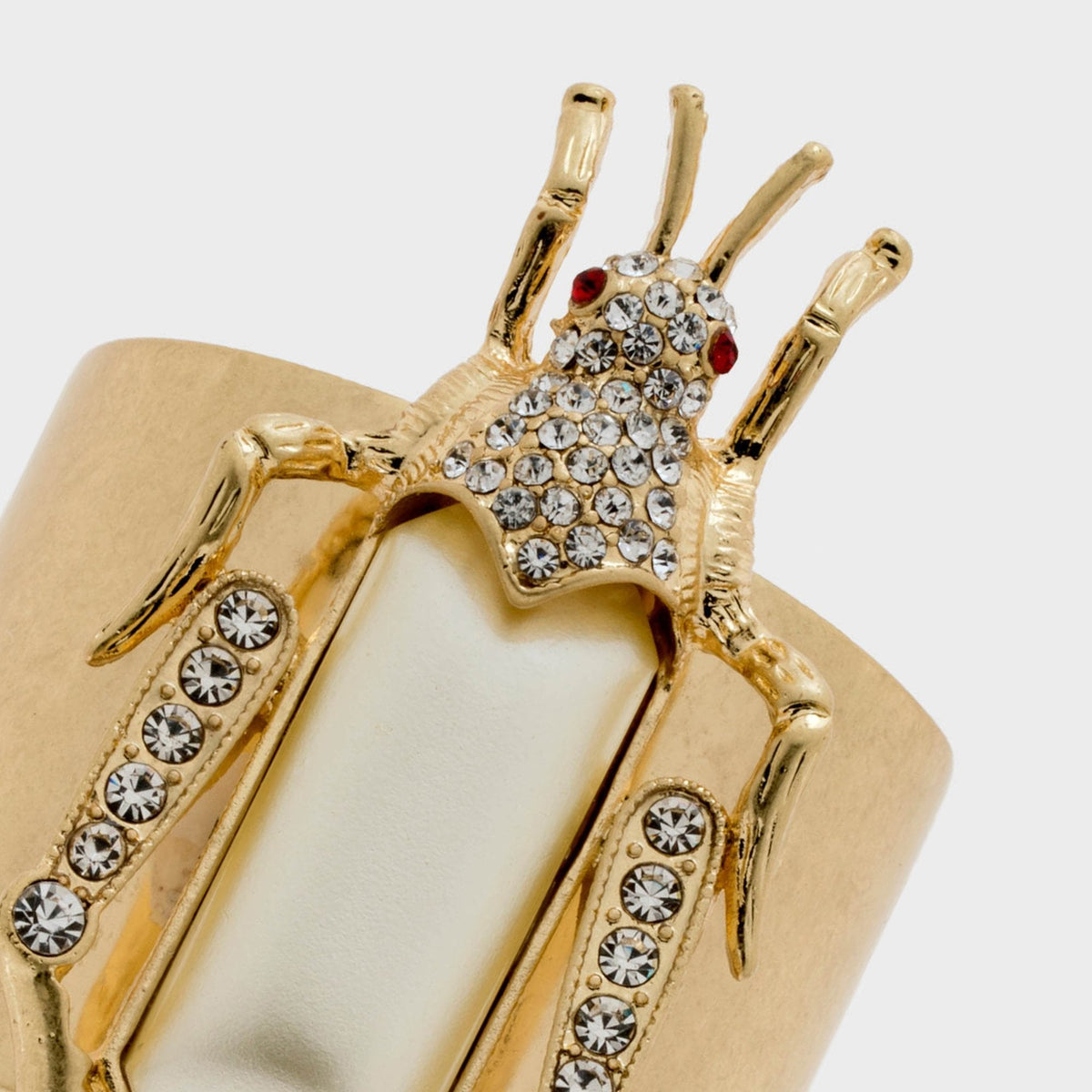 Grasshopper Napkin Rings – Pearl (Set of 2)