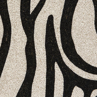 Zebra Hand Beaded Placemat – Black
