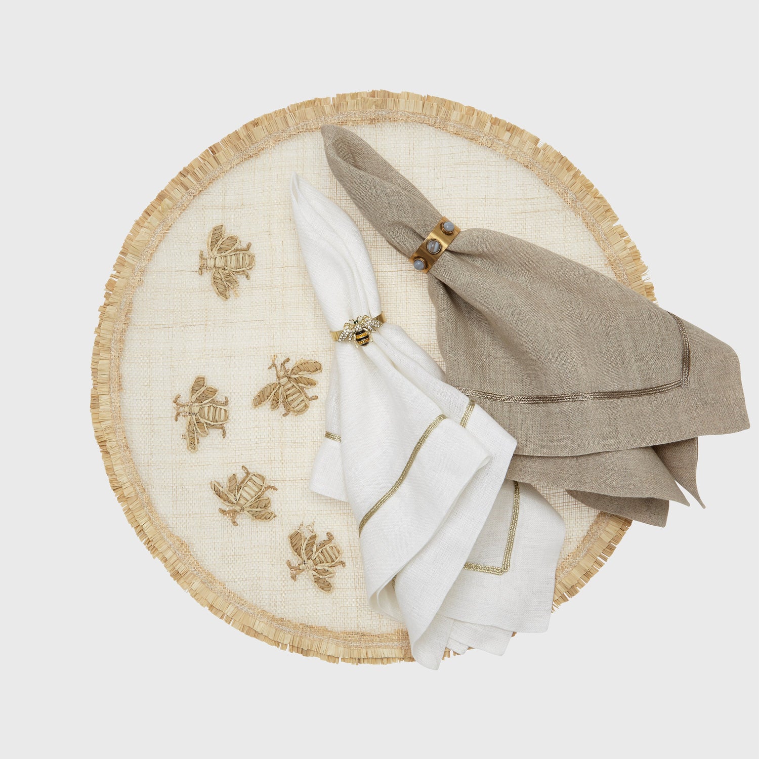 Straw Bee Placemats – Set of Four